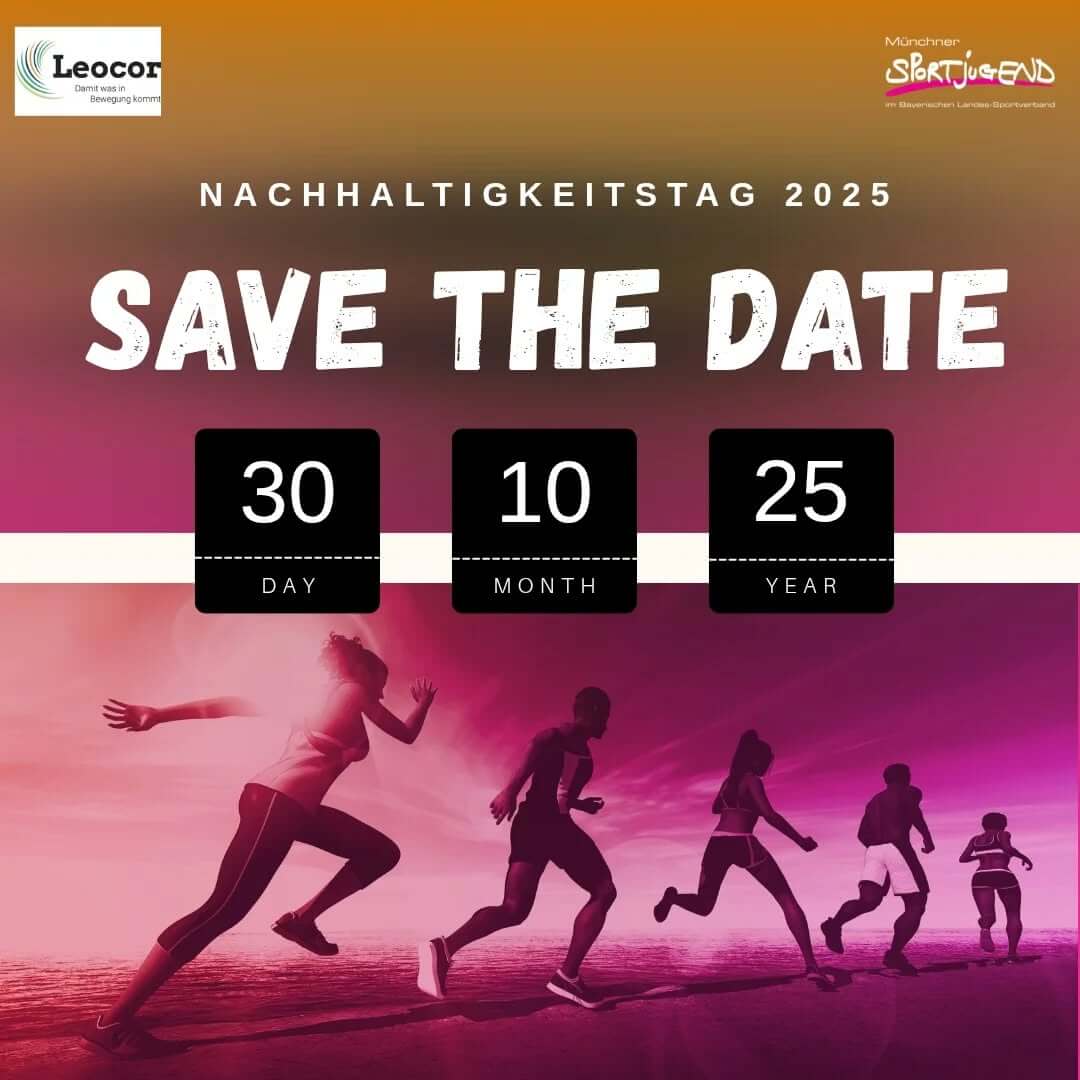 🌱 Save the Date: 2. Nachhaltigkeitstag für Sportvereine
📅 30. Oktober 2025 | ab 16:00 Uhr | Kulturzentrum Neuhauser Trafo (München)
Wie bleibt euer Sportverein auch in Zukunft stark, anziehend und krisenfest – trotz Klimawandel, gesellschaftlichem Wandel und veränderten Erwartungen? 🤔
Beim 2. Nachhaltigkeitstag, veranstaltet von der Leocor gGmbH, liefert euch Leocor konkrete Ideen und praxisnahe Ansätze rund um 💬 Kommunikation, 🔁 Anpassungsstrategien und 💪 Resilienz im Verein.
💡 Ob kleine Schritte oder große Veränderungen – gemeinsam entwickeln wir neue Wege für nachhaltige Vereinsarbeit. Austausch, Workshops und neue Perspektiven inklusive!
🏆 Mit dabei: Der Wettbewerb „Tegelwippen“ (Abpflastern)
Versiegelte Flächen auf eurem Vereinsgelände entsiegeln – also Pflastersteine, Asphalt oder Beton entfernen – und damit Lebensraum, Klima-Resilienz und Versickerungsfläche schaffen.
📏 Fläche messen, 📸 Foto machen und bis 21.10.2025 an vereine@leocor.org senden.
👉 Die drei erfolgreichsten Vereine werden am Eventtag ausgezeichnet – mit tollen Gewinnen!
🔜 Mehr Infos zum Programm folgen bald.
✅ Jetzt schon den Termin fett im Kalender markieren!