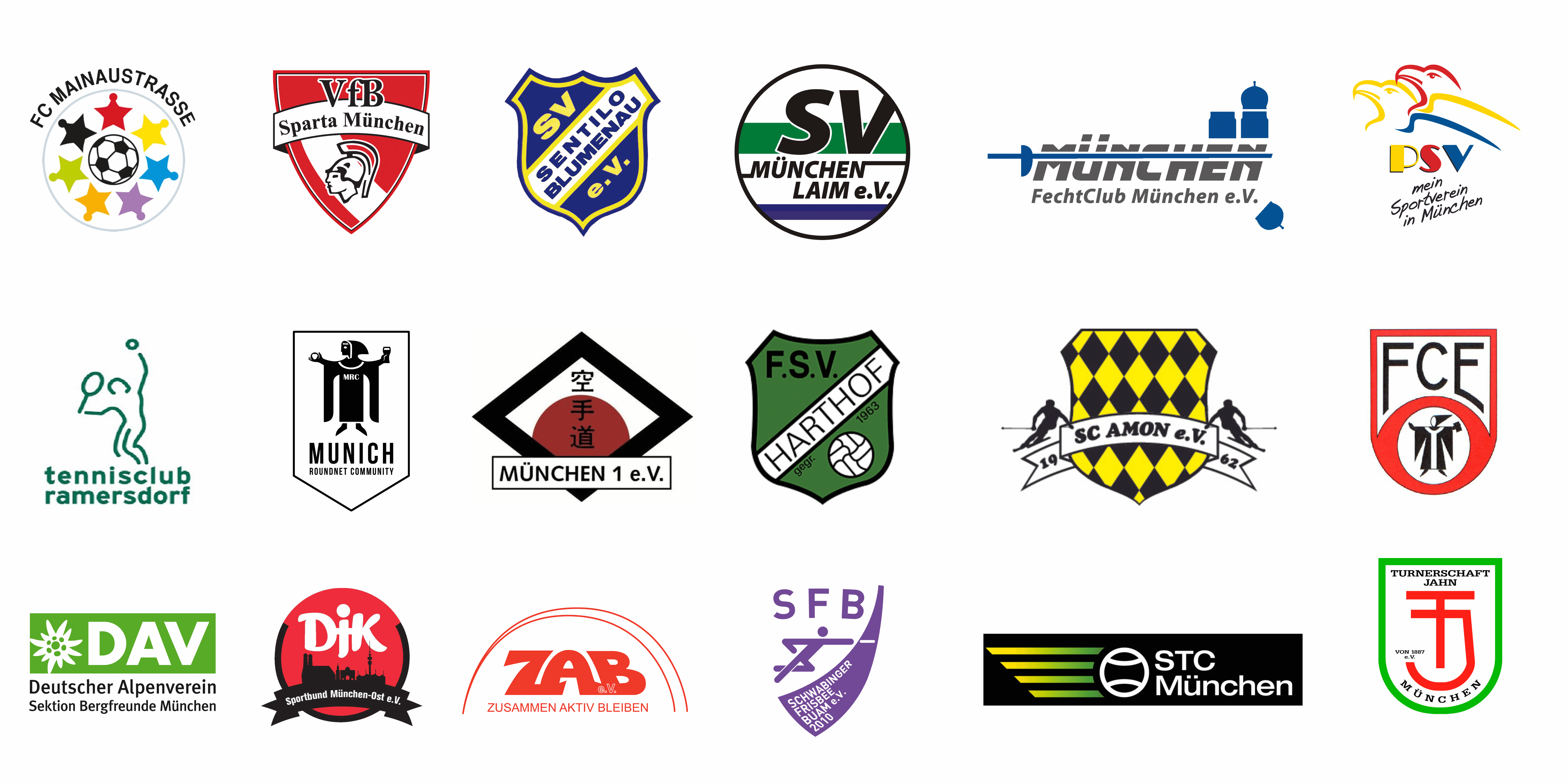 Logos verschiedener Vereine