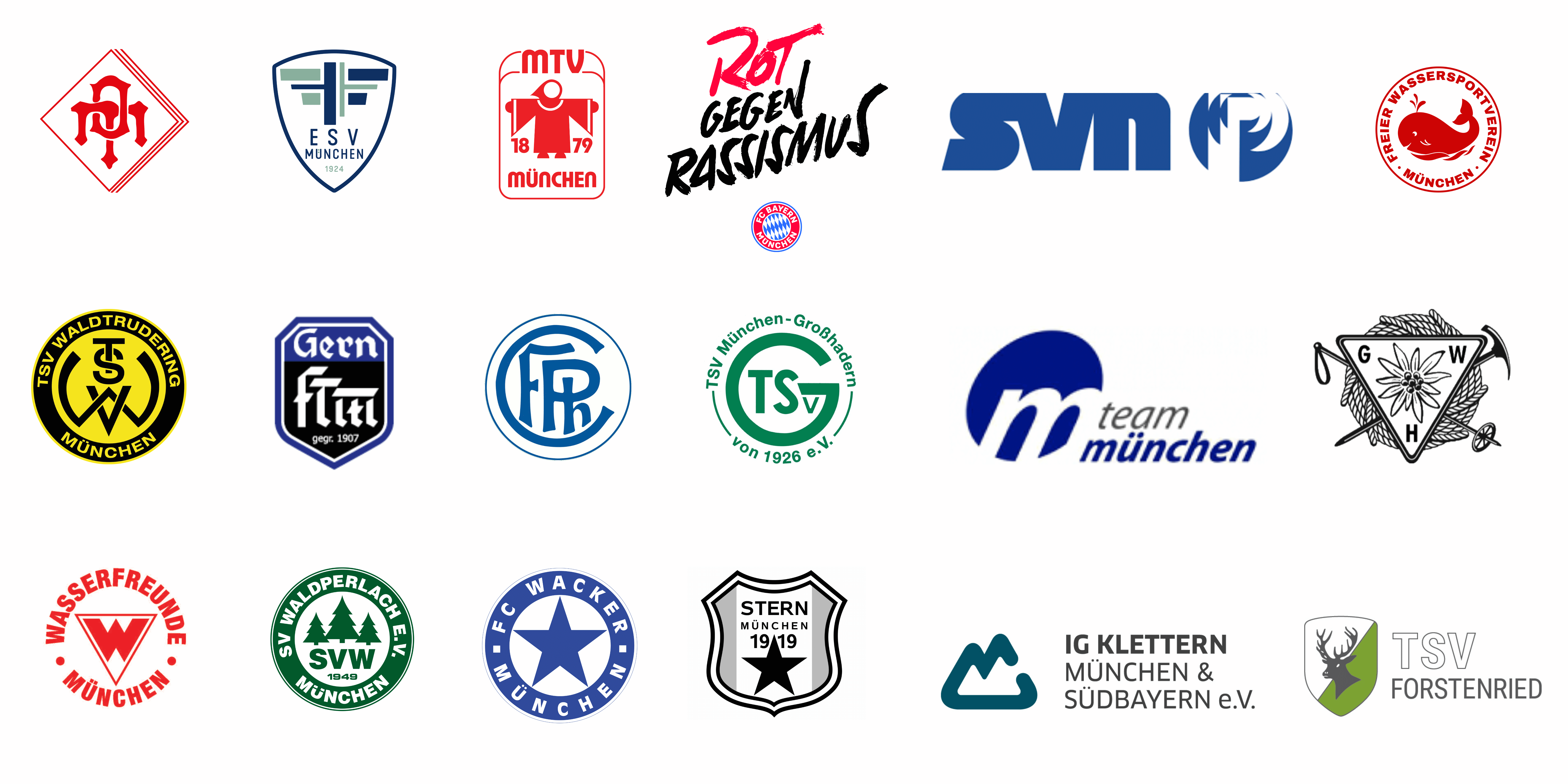 Logos verschiedener Vereine