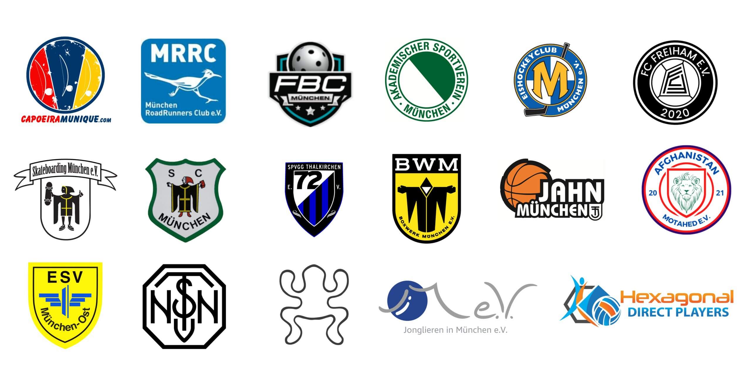 Logos verschiedener Vereine
