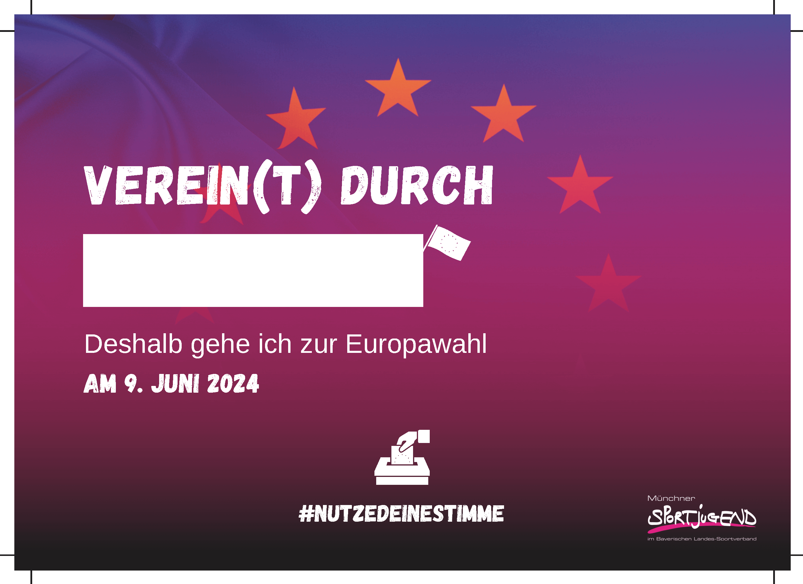 MSJ-Werbeplakat zur Europawahl 2024