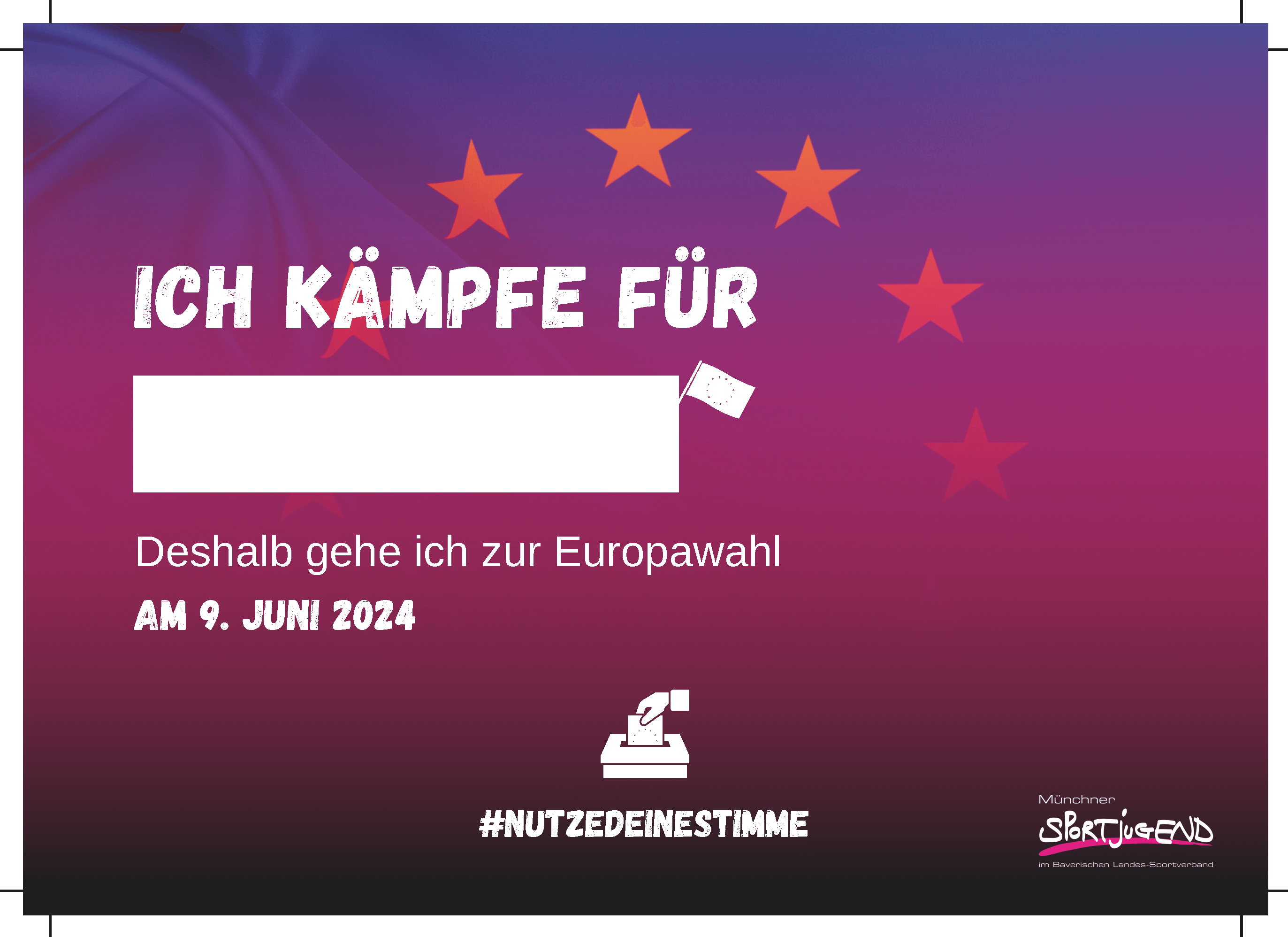 MSJ-Werbeplakat zur Europawahl 2024
